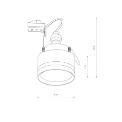 Nowodvorski Einbaustrahler GU10 Ø 8 cm Weiß Aluminium Modern OBID* Spots|Wandleuchten