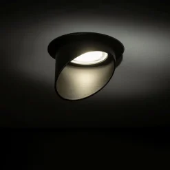 Outlet Nowodvorski Einbaustrahler Schwarz GU10 Aluminium Ø 7,5 cm punktuell