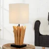 Clearance Invicta Interior Eindrucksvolle Tischlampe Modern echtes Holz 45cm