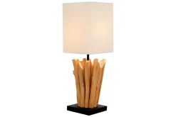 Clearance Invicta Interior Eindrucksvolle Tischlampe Modern echtes Holz 45cm