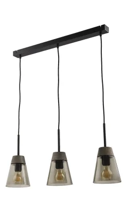 Jupiter Elde Pendelleuchte Rauchglas 3xE27 ARAVAE Lampe* Moderne Lampen|Glaslampen