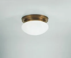 Online Berliner Messingleuchten Elegante Deckenlampe E27 Berliner Messing Glas Ø20 cm