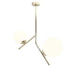 ALDEX Elegante Deckenlampe in Gold Weiß E14 E27 L:50 cm Glas* Deckenleuchten|Badezimmer Lampe