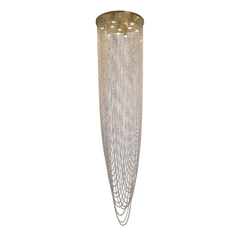 Sale Searchlight Elegante Deckenlampe Metall Glas GU10 Ø65 cm 10-flammig