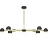 Jupiter Elegante Deckenlampe Metall GU10 in Gold Schwarz 6-flmg* Deckenleuchten|Bürolampen