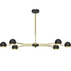 Jupiter Elegante Deckenlampe Metall GU10 in Gold Schwarz 6-flmg* Deckenleuchten|Bürolampen