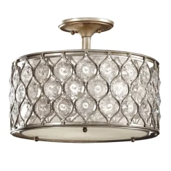 Elstead Elegante Deckenleuchte SAPPHIRA Kristall rund Wohnzimmer* Deckenleuchten|Moderne Lampen