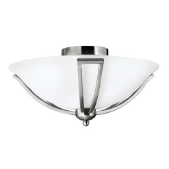 Clearance Elstead Elegante Deckenleuchte VERVE Weiß Nickel gebürstet