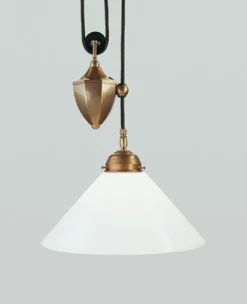 Hot Berliner Messingleuchten Elegante Hängelampe Berliner Messing Glas E27 Ø30 cm