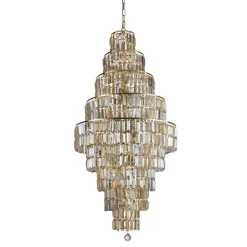 Searchlight Elegante Hängelampe Glas Metall Ø60 cm E14 in Messing* Hängelampen|Esszimmer Lampen