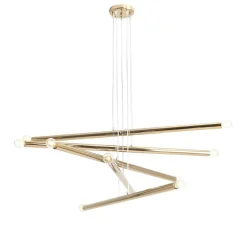 ALDEX Elegante Hängelampe Metall in Gold E14 100 cm lang* Hängelampen|Bürolampen