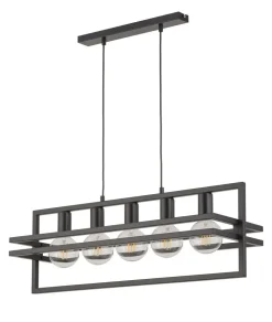 Sigma Elegante Hängelampe Schwarz Metall E27 groß bis 0,8m* Hängelampen|Moderne Lampen