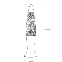 Easylight Elegante Lavalampe Glitter in 40cm G9 Retro ROXY* Retro Lampen|Lavalampen