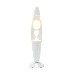 Easylight Elegante Lavalampe Weiß klar H:36cm Ø9cm Timmy* Retro Lampen|Lavalampen