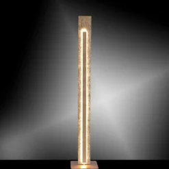 Paul Neuhaus Elegante LED Stehlampe warmweiß 141 cm in Blattgold* Wohnzimmerlampen|Metall Lampen