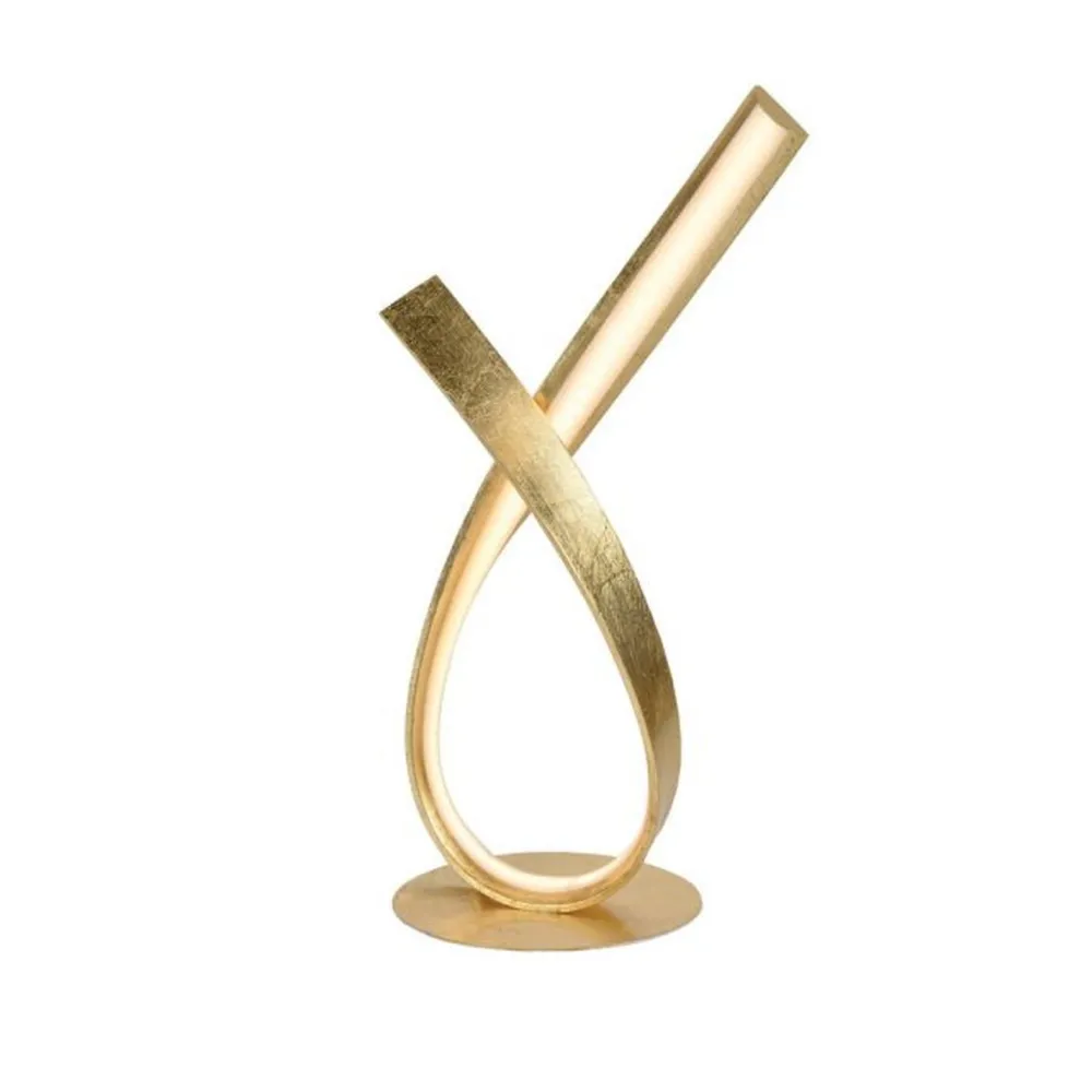 Best Paul Neuhaus Elegante LED Tischlampe in Blattgold 38,5 cm dimmbar