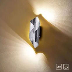 Outlet Paul Neuhaus Elegante LED Wandleuchte Schalter 3000 K in Blattsilber