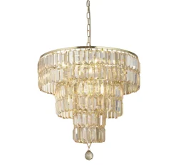 Searchlight Elegante Pendelleuchte Glas Metall Ø50 cm E14 Modern* Hängelampen|Esszimmer Lampen