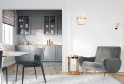 Belis Elegante Pendelleuchte Metall Weiß Gold E27 Ø20 cm rund* Hängelampen|Bürolampen