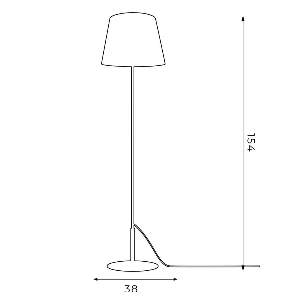 Luminex Elegante Stehlampe KAJA Modern 154 cm Wohnzimmer* Stofflampen|Moderne Lampen