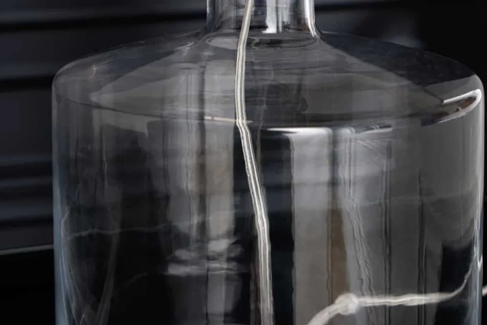 Hot Invicta Interior Elegante Tischleuchte AQUAMENTI Weiß Glas Stoff