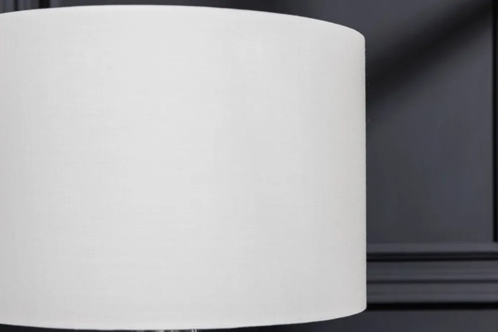 Hot Invicta Interior Elegante Tischleuchte AQUAMENTI Weiß Glas Stoff