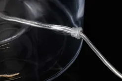 Hot Invicta Interior Elegante Tischleuchte AQUAMENTI Weiß Glas Stoff