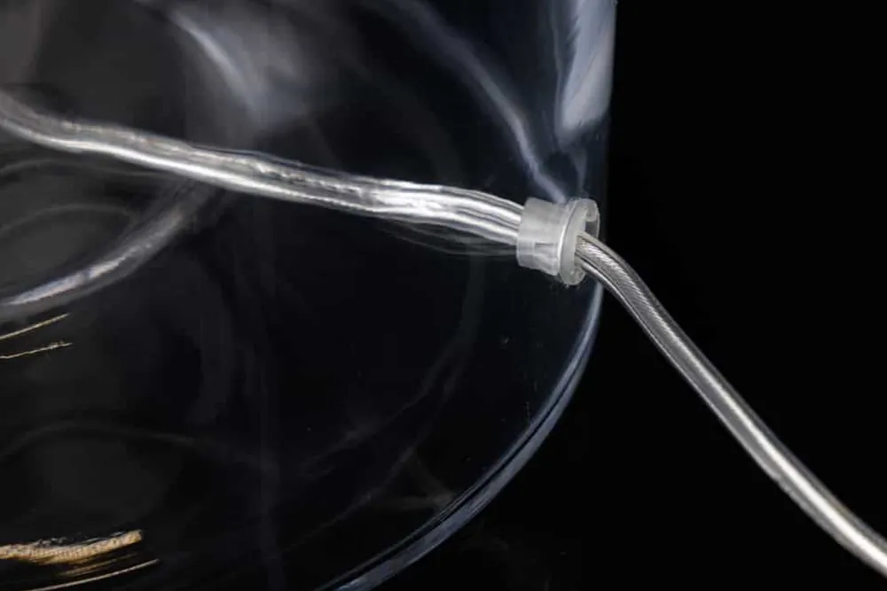 Hot Invicta Interior Elegante Tischleuchte AQUAMENTI Weiß Glas Stoff