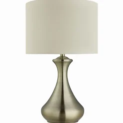 Searchlight Elegante Tischleuchte in Messing Optik* Tischlampen|Schlafzimmer Lampen