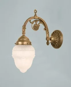 Best Berliner Messingleuchten Elegante Wandlampe Berliner Messing Glas E27 Ornamente