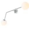 ALDEX Elegante Wandlampe in Chrom blendarm Glas Metall H:34 cm* Badezimmer Lampe|Wandleuchten