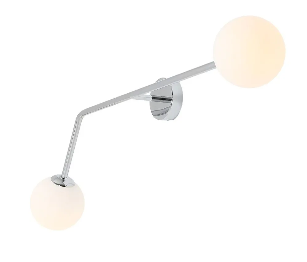 ALDEX Elegante Wandlampe in Chrom blendarm Glas Metall H:34 cm* Badezimmer Lampe|Wandleuchten