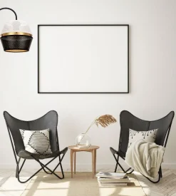 Best Belis Elegante Wandlampe Metall Schwarz Weiß Gold H:25 cm E27