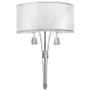 Elstead Elegante Wandlampe mit Schirm Weiß Nickel Schlafzimmer* Wandleuchten|Flurlampen