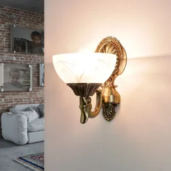 Easylight Elegante Wandleuchte HENRY in Messing Jugendstil* Jugendstil Lampen|Wohnzimmerlampen