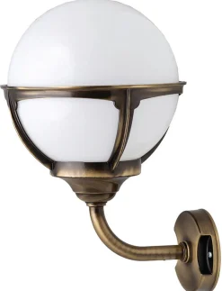 Lido Elegante Wandleuchte Messing Vintage Kugel Schirm