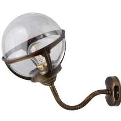 Lido Elegante Wandleuchte Messing Vintage Hof ALONNISOS* Außenleuchten Antik|Außenwandleuchten