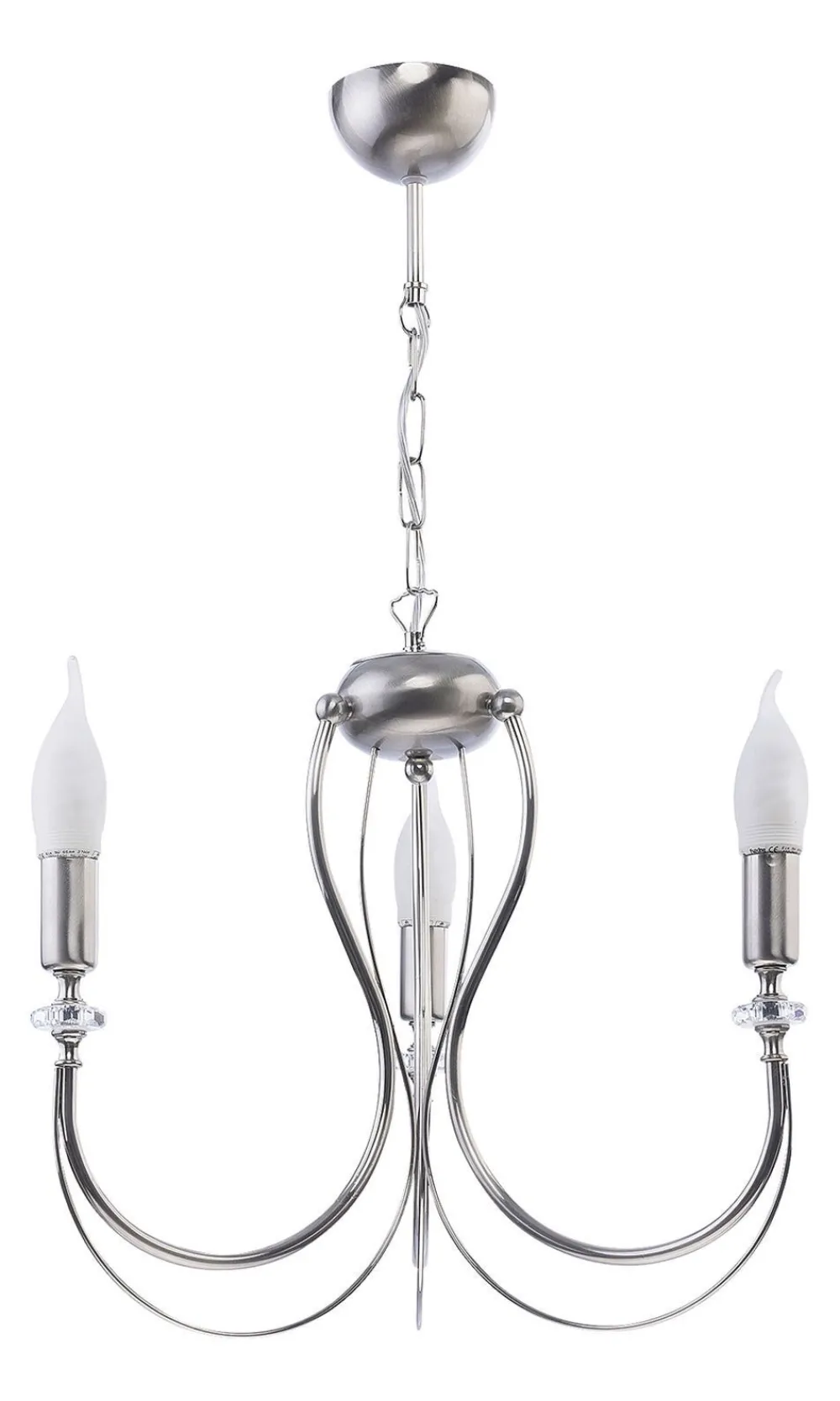 Discount Jupiter Eleganter Kronleuchter in Silber 3-armig AREGUND