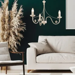 Lamkur Eleganter Kronleuchter KELSIE Rustikal 3-flmg* Hängelampen|Esszimmer Lampen