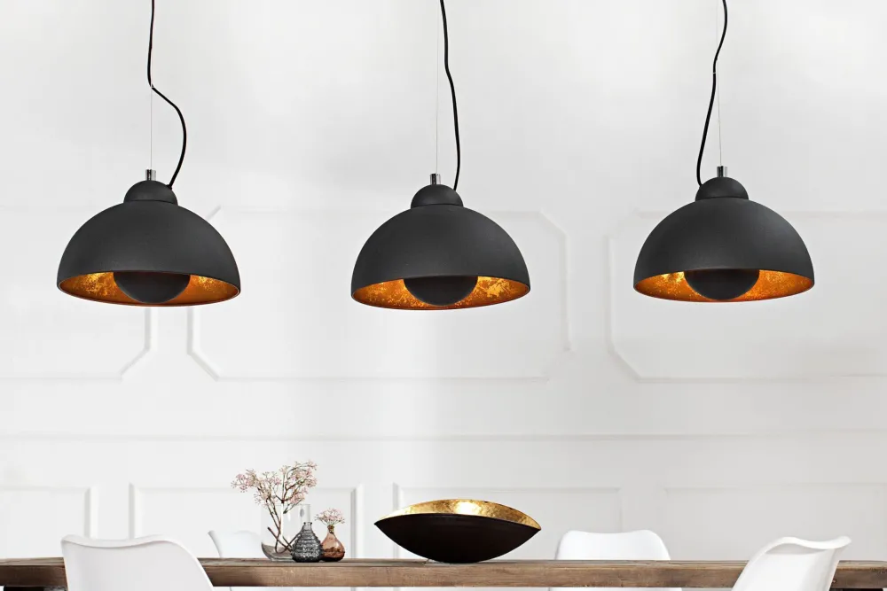 Discount Invicta Interior Esszimmer Lampe Pendelleuchte Schwarz Retro E27