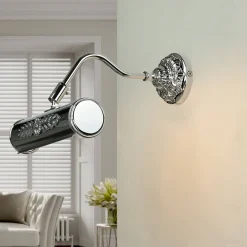 Outlet Giovanni Battista Exklusive Bilderleuchte Chrom glänzend