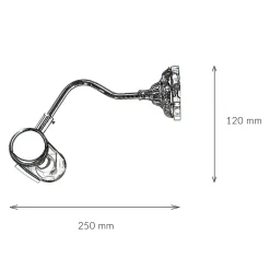 Outlet Giovanni Battista Exklusive Bilderleuchte Chrom glänzend