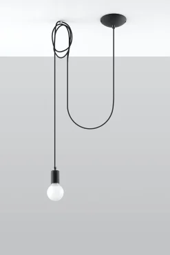 Sollux Flexibel Hängelampe Schwarz max. 3 m E27 flexibel* Wohnzimmerlampen|Esszimmer Lampen