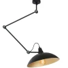 ALDEX Flexible Deckenlampe Loft in Schwarz Gold E27 Metall* Deckenleuchten|Wandleuchten