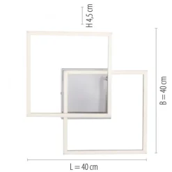 Just Light Flexible LED Deckenleuchte in Stahl 3000 K B:35,9 cm* Wohnzimmerlampen|Metall Lampen
