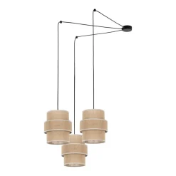 TK Lighting Flexible Pendelleuchte Jute B: max. 4 m H: max. 2,1 m 3x E27* Hängelampen|Esszimmer Lampen