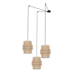 TK Lighting Flexible Pendelleuchte Jute B: max. 4 m H: max. 2,1 m 3x E27* Hängelampen|Esszimmer Lampen