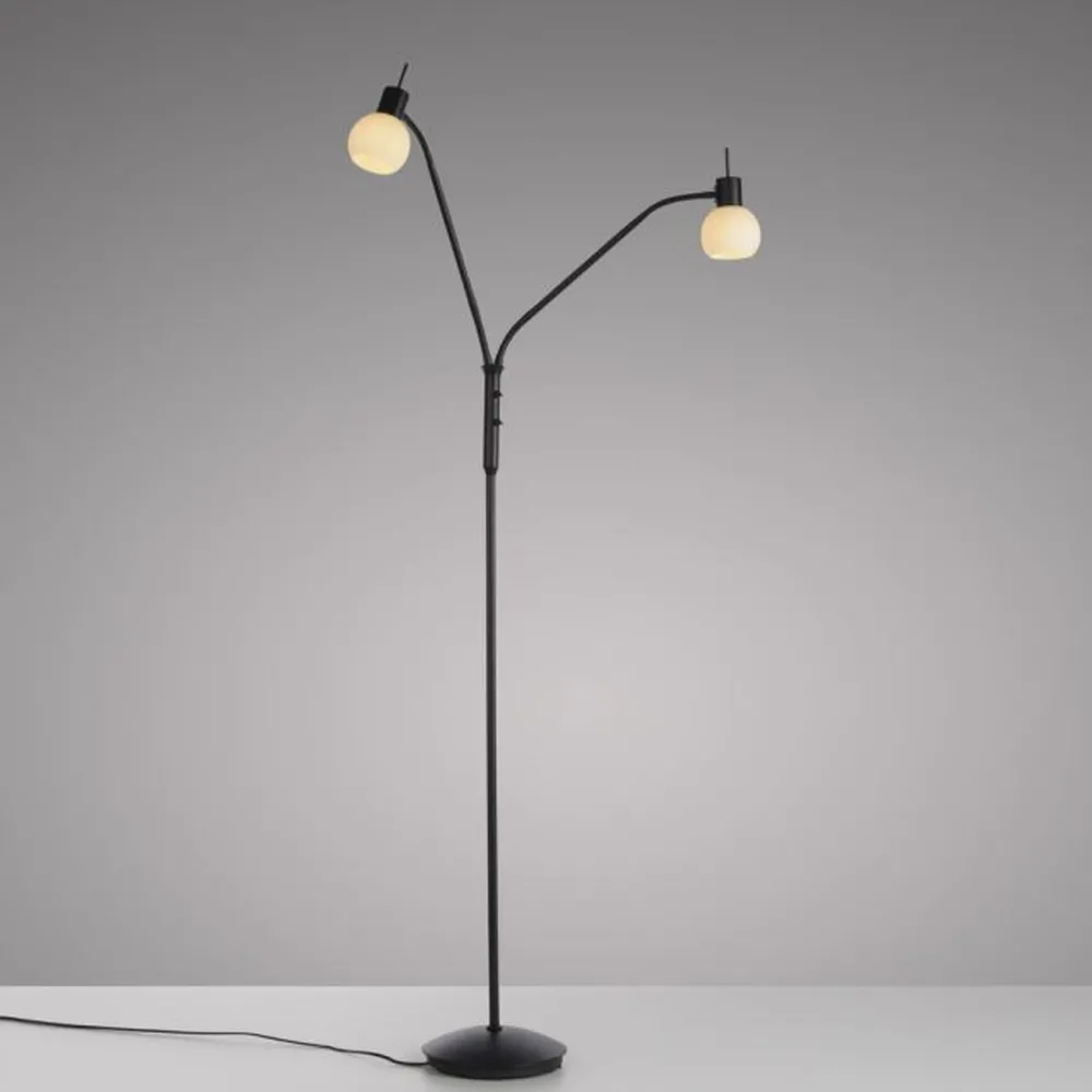 Just Light Flexible Stehleuchte Glas Metall 170 cm inkl E14 3000 K