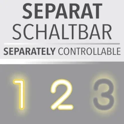 Just Light Flexible Stehleuchte Glas Metall 170 cm inkl E14 3000 K