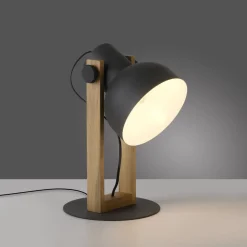 Best Just Light Flexible Tischlampe Holz Metall E27 45 cm Industrial